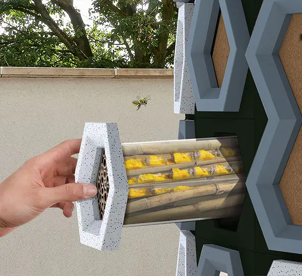 Pollen - Native Bee Habitat Modules by Amelia Henderson-Pitman