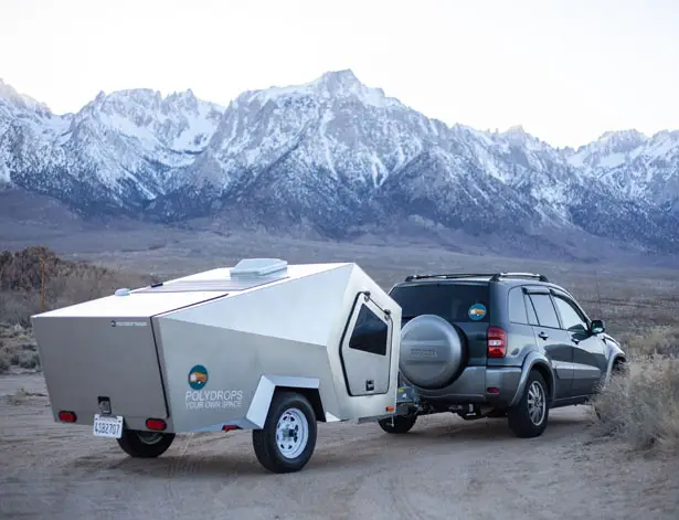 Polydrop Trailer - polygonized teardrop-shaped Cabin Trailer