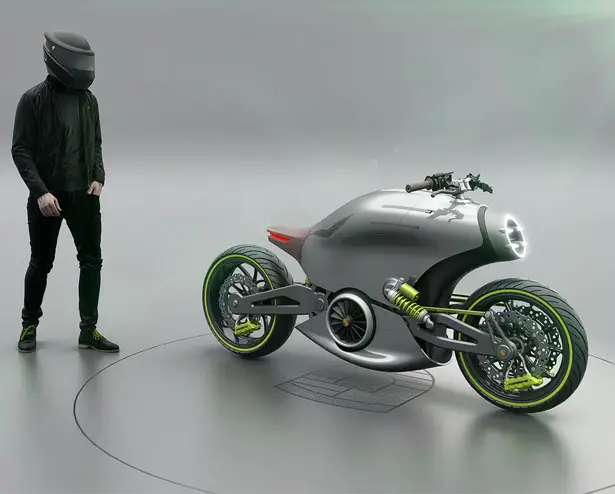 PORSCHE 618 Electric Motorcycle by Miguel Angel Bahri