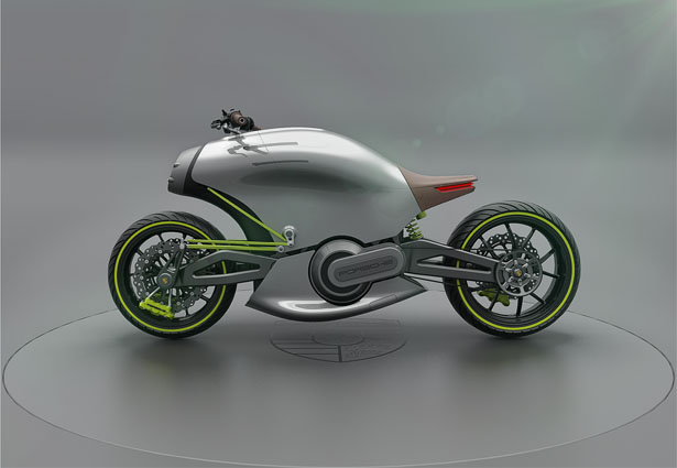 PORSCHE 618 Electric Motorcycle by Miguel Angel Bahri