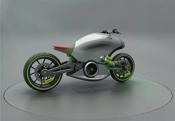 PORSCHE 618 Electric Motorcycle by Miguel Angel Bahri