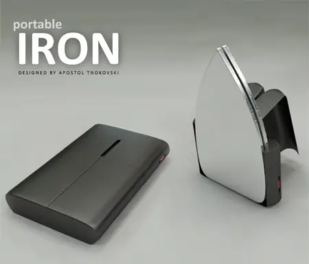 Portable Iron Design with Two Heating Plates