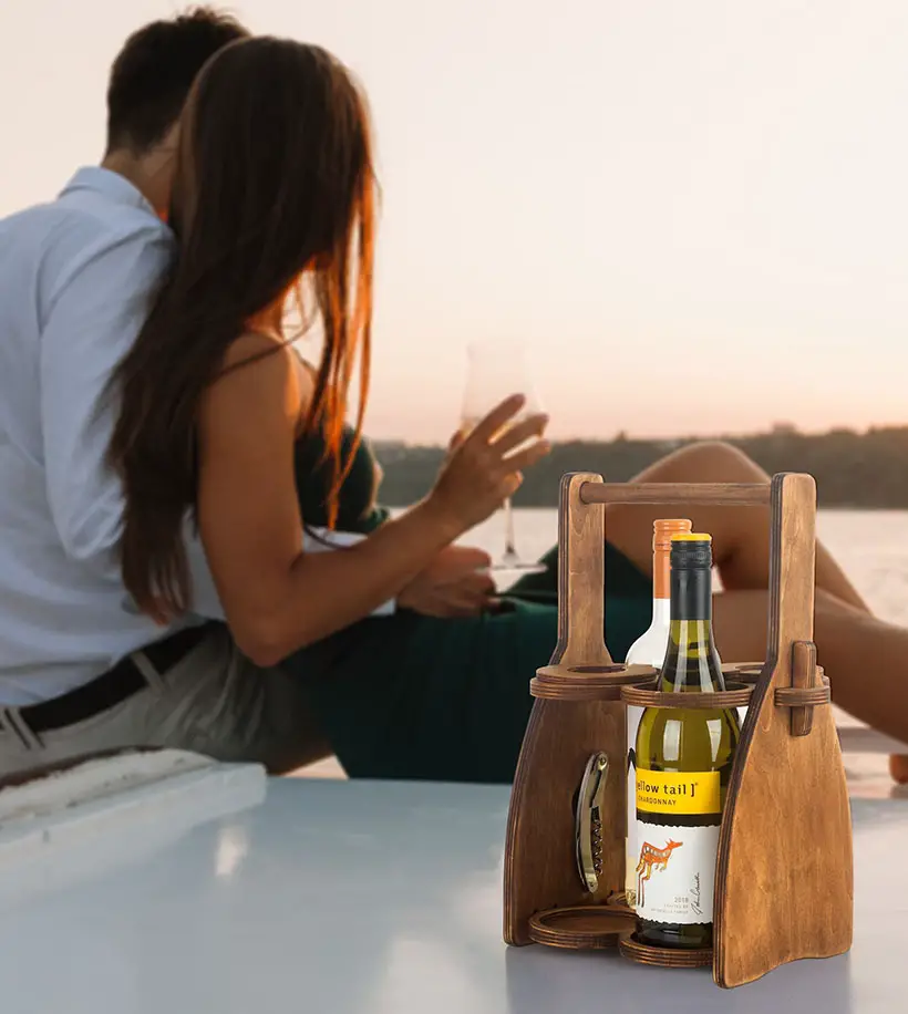 Portable Wooden Wine Rack