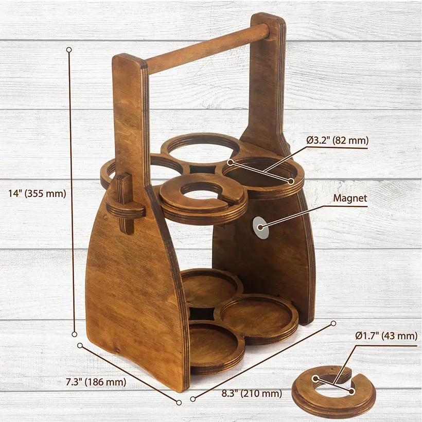 Portable Wooden Wine Rack