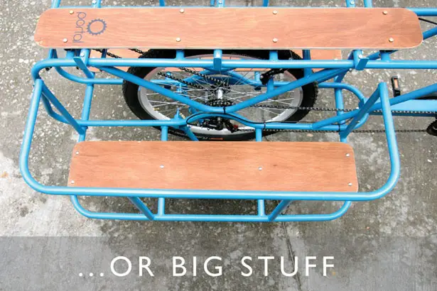 Portal Cargo Bike with PTO Power Take Off Coverts This Bike Into a Pedal Powered Machine Tuvie Design