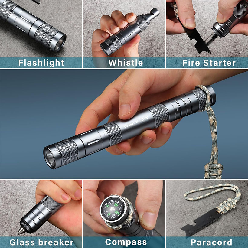 POXIMO 9-in-1 Multitool Kit with Flashlight
