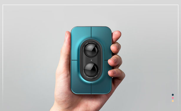 Futuristic Print “Dual Lens” Instant Camera by Jordan Steranka