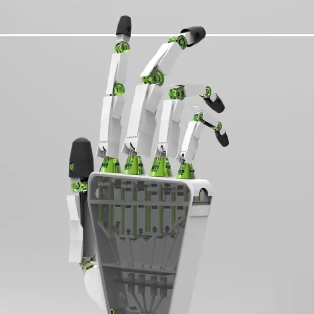Printed Prehensile Emulates 27 Bones of The Hand with Aluminum Tubes