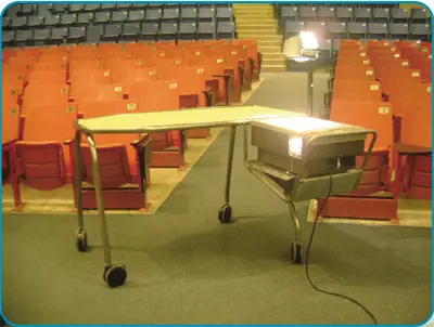 disabled peopel to use overhead projector desk