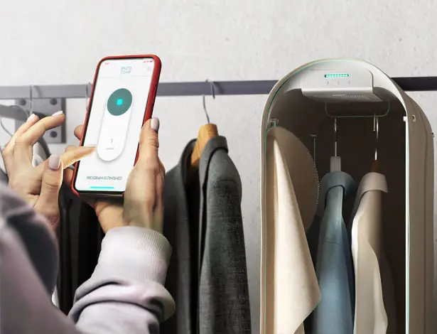 Pura Case Portable Wardrobe Purifier by CRA-Carlo Ratti Associati