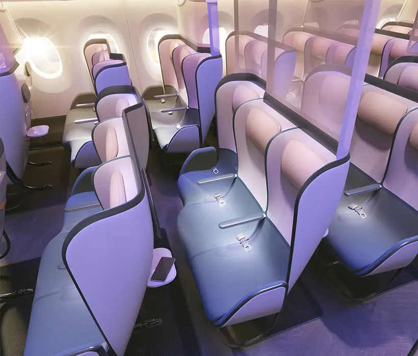 Pure Skies Business and Economy Class Cabins by PriestmanGoode