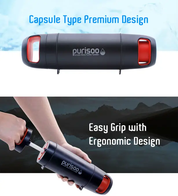 Purisoo Portable Water Purifier Bottle