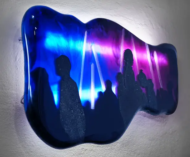 Purple Generation Lamp Sculpture by Eduard Locota