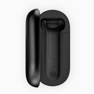Quip All-Black Metal Refillable Floss Pick with Specially Designed Pod Fits Inside Your Pocket
