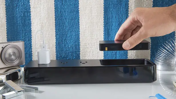 Quirky Pickup Power : Desktop Power Strip with Portable Battery