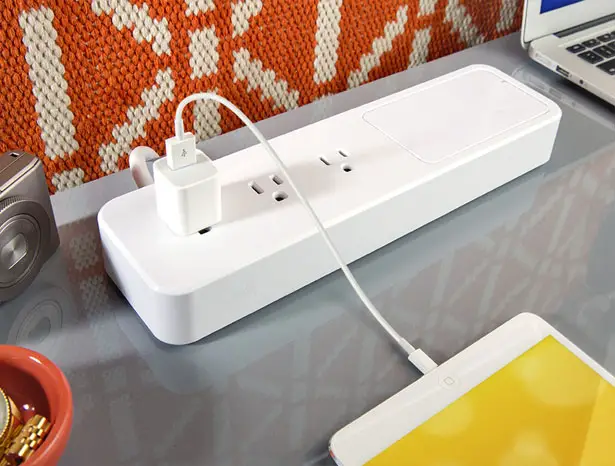 Quirky Pickup Power : Desktop Power Strip with Portable Battery