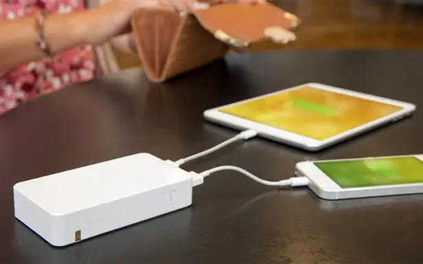 Quirky Pickup Power : Desktop Power Strip with Portable Battery