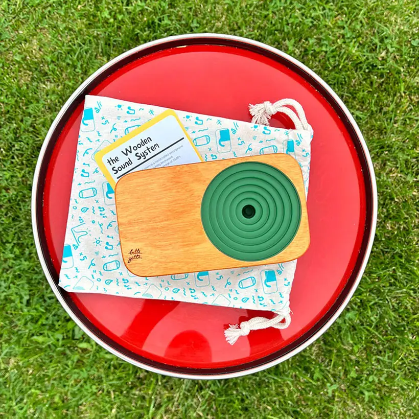 Racing Green Wooden Sound System by Bitti Gitti Design Studio