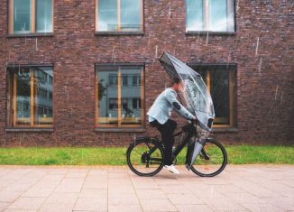 RainRider SoftTop – Rain Protection Cover for Electric Bicycle Fits in Your Backpack