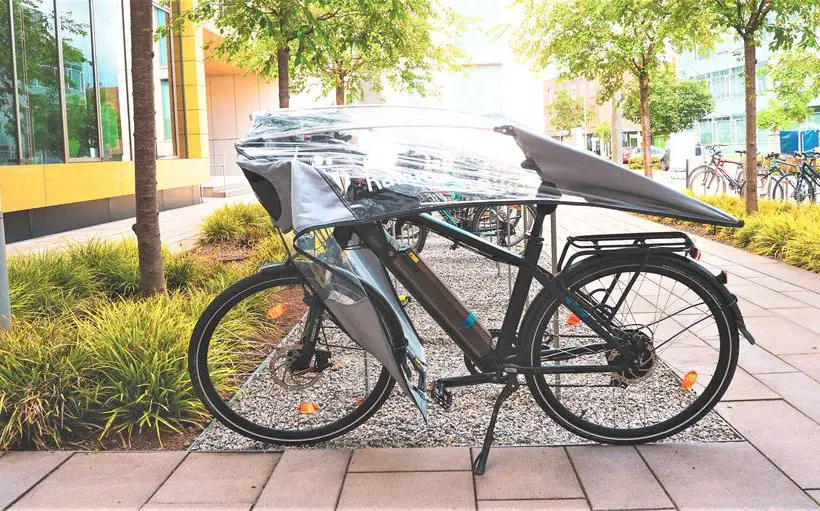 RainRider SoftTop - Rain Protection Cover for Electric Bicycle Fits in Your Backpack