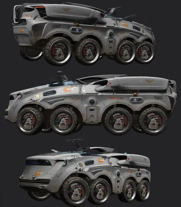 Rally Explorer Futuristic Concept Transportation by Jianzhi Chen