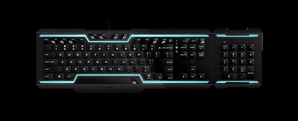 Razer Tron Gaming Keyboard Features Razer Hyperesponse Technology and Detachable Keypad