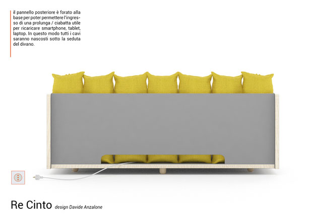 Re Cinto Sofa by Davide Anzalone