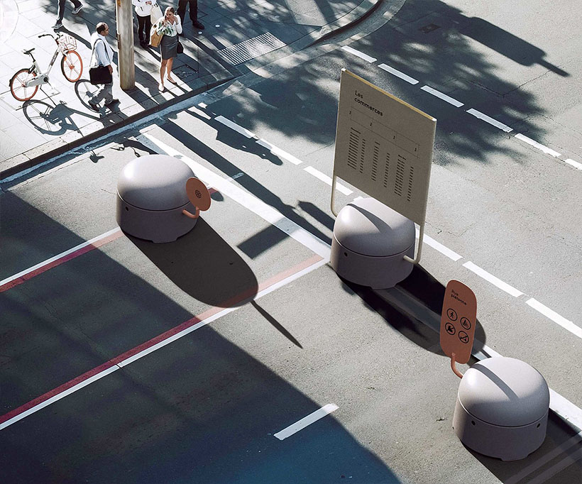 REAL: Modern Safety Concept Bollard for Pedestrian Streets by Maxime Bourgault