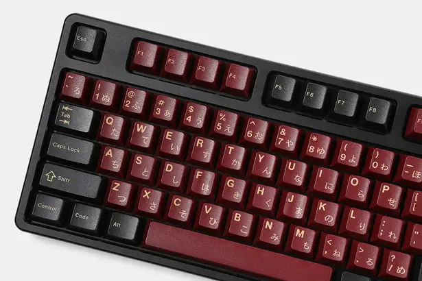 Cool RedSuns GMK Red Samurai Keycap Set Features Japanese Warrior's Armor Color Signature