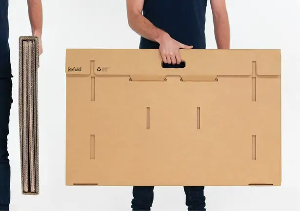 Refold's Portable Cardboard Standing Desk