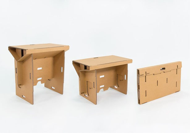 Refold's Portable Cardboard Standing Desk