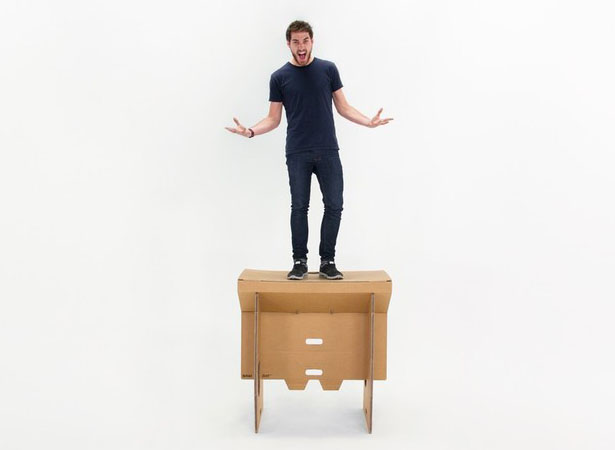 Refold's Portable Cardboard Standing Desk