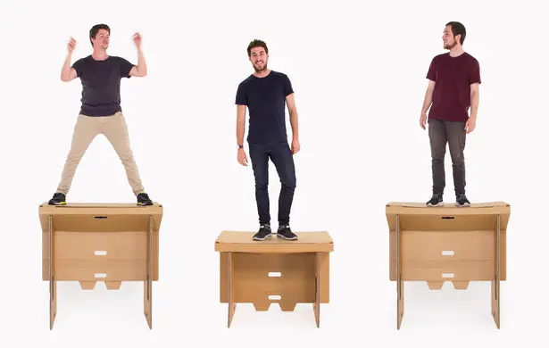 Eco Friendly Refold s Portable Cardboard Standing Desk for Mobile Office Tuvie Design