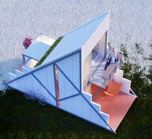 Refuge HT : Triangle Shaped Micro Habitat for a Short Weekend City-Escape by Felipe Campolina
