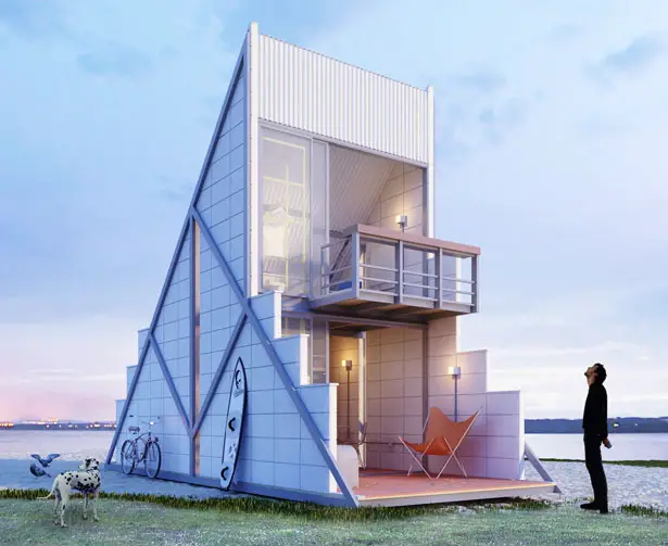 Refuge HT : Triangle Shaped Micro Habitat for a Short Weekend City-Escape by Felipe Campolina