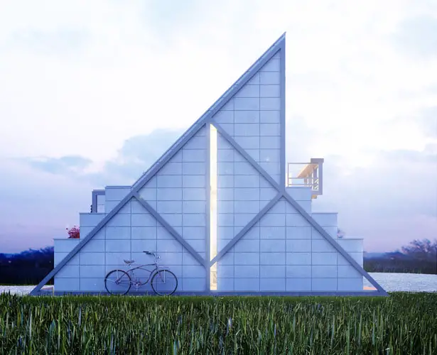Refuge HT : Triangle Shaped Micro Habitat for a Short Weekend City-Escape by Felipe Campolina