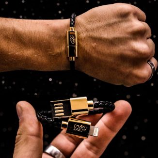 Stylish Revive Charging Bracelet with 18k Gold Plated Connector