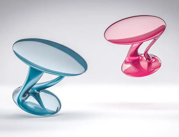 Organic Form Inspired Reya Table Features Dynamic Body