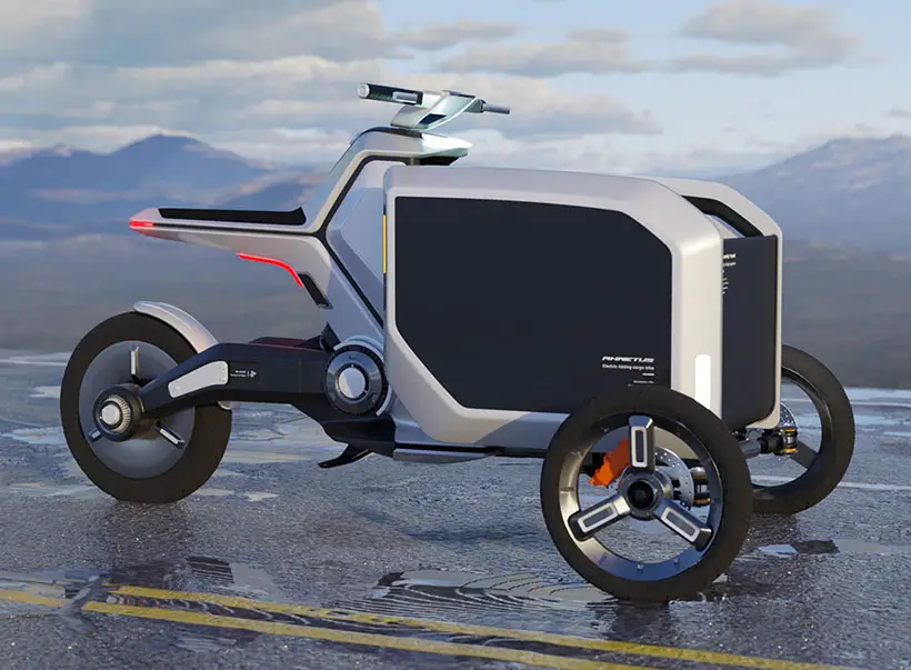 Rhaetus Electric Folding Cargo Trike by HTH Design