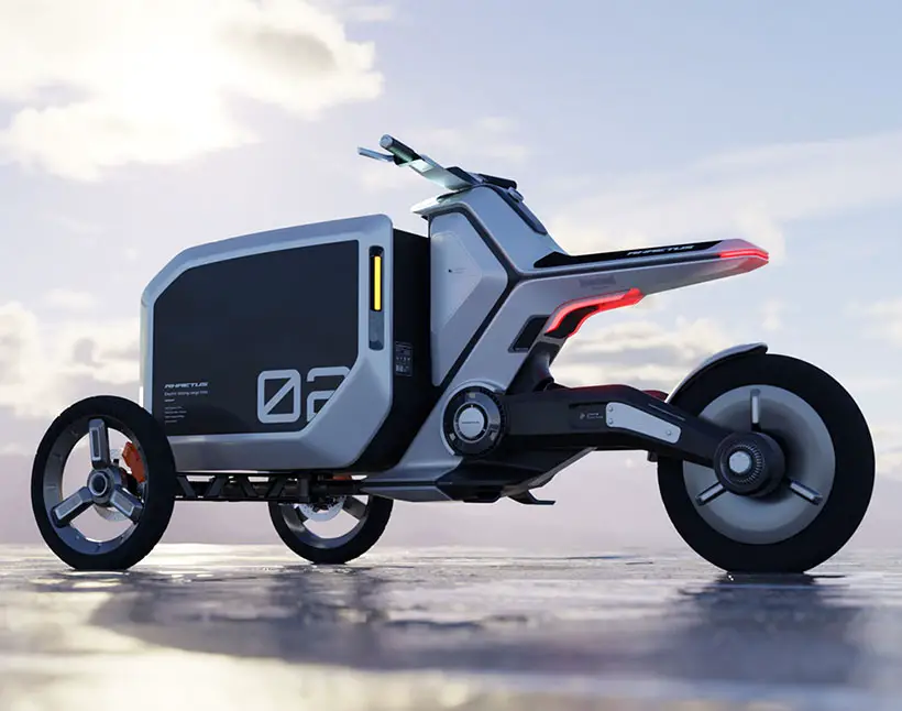 Rhaetus Electric Folding Cargo Trike by HTH Design