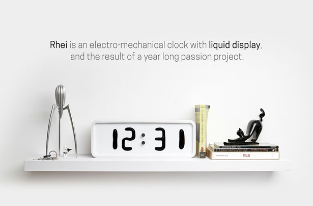 Rhei Liquid Clock Creates Beautiful Illusion Where Time Always Moves