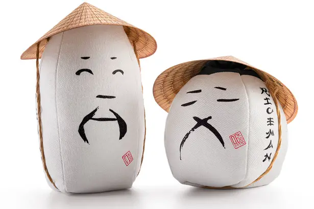 RICEMAN - Cute Rice Packaging Design Honors Farmer with Conical Hat Functions as A Measure by Backbone Branding