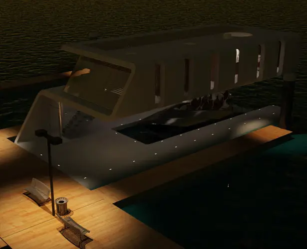 Rieul Floating Home with Dock for Yacht Owner by Hyun-Seok Kim