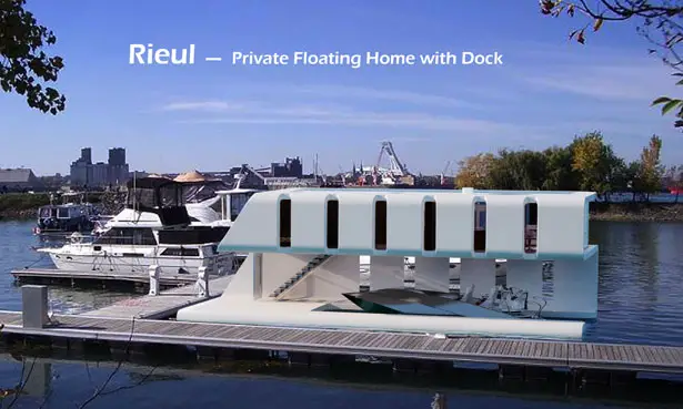 Rieul Floating Home with Dock for Yacht Owner by Hyun-Seok Kim