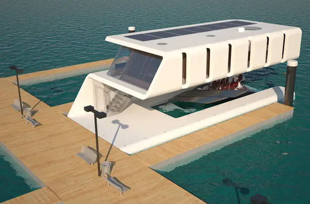 Rieul Floating Home with Dock for Yacht Owner by Hyun-Seok Kim