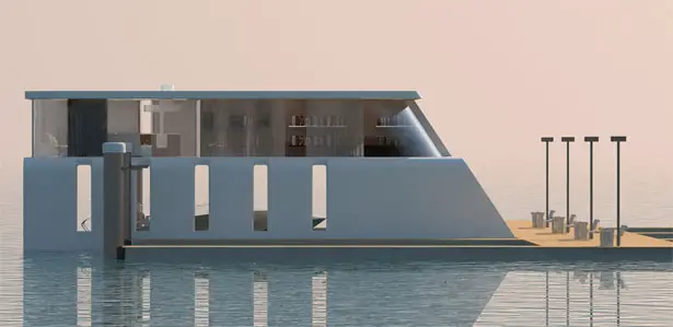 Rieul Floating Home with Dock for Yacht Owner by Hyun-Seok Kim