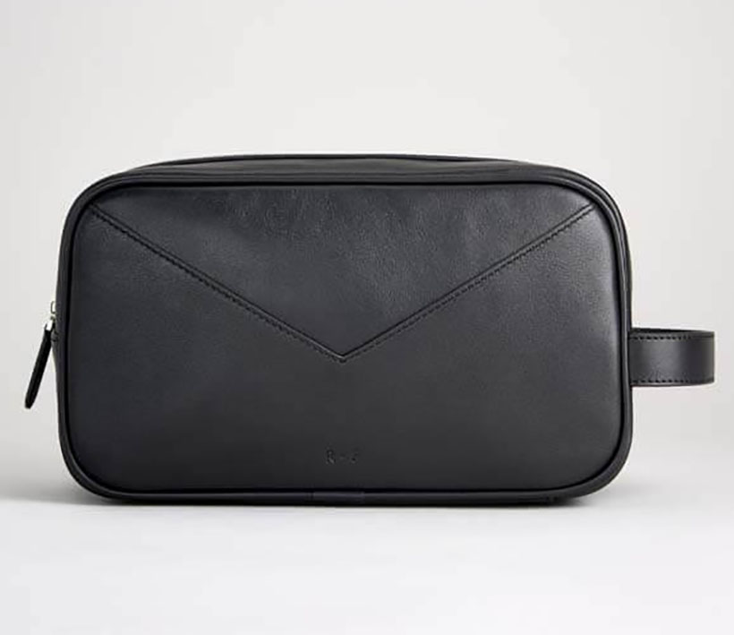 Rise and Fall Men's Italian Leather Washbag