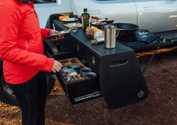 Rivian R1T Electric Pickup with Electric Camp Kitchen