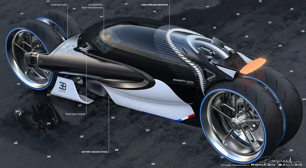 Futuristic RMNGVN Bugatti 100M Concept Vehicle by Romain Gauvin