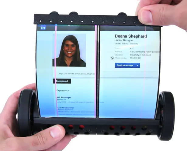 MagicScroll - World's First Rollable Touch-Screen Tablet by Queen’s Human Media Lab